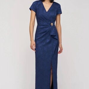 NWT JS Collections Aidy Elegant Navy Maxi Dress